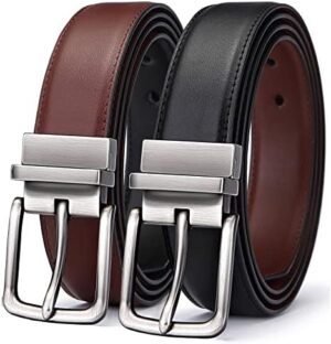 BULLIANT Men's Belt,Reversible Belt 1.25" For Gift Mens Casual Golf Dress pants shirts,One Reverse For 2 Sides