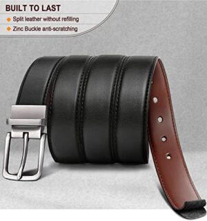 BULLIANT Men's Belt,Reversible Belt 1.25" For Gift Mens Casual Golf Dress pants shirts,One Reverse For 2 Sides - Image 4