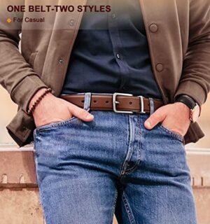 BULLIANT Men's Belt,Reversible Belt 1.25" For Gift Mens Casual Golf Dress pants shirts,One Reverse For 2 Sides - Image 6