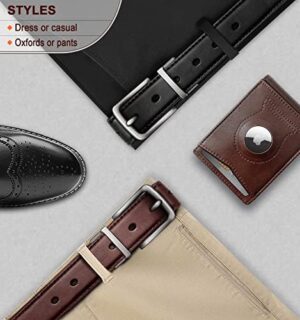 BULLIANT Men's Belt,Reversible Belt 1.25" For Gift Mens Casual Golf Dress pants shirts,One Reverse For 2 Sides - Image 8