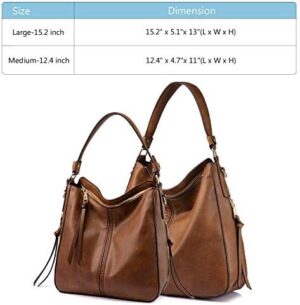 Handbags for Women Large Designer Ladies Hobo bag Bucket Purse Faux Leather - Image 3