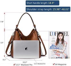 Handbags for Women Large Designer Ladies Hobo bag Bucket Purse Faux Leather - Image 4