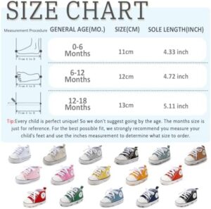 Meckior Baby Girls Boys Canvas Sneakers Soft Sole High-Top Ankle Infant First Walkers Crib Shoes - Image 6