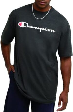 Champion Men's T-Shirt, Classic Graphic T-Shirt, Soft and Comfortable T-Shirts for Men, Script Logo (Reg. or Big & Tall) - Image 4