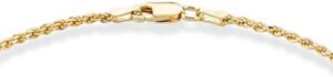 Miabella 18K Gold Over Sterling Silver Italian 2mm, 3mm Diamond-Cut Braided Rope Chain Anklet Ankle Bracelet for Women, 925 Made in Italy - Image 2