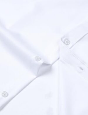 Men's Stretch Wrinkle Free Dress Shirts Formal Wedding Prom Long Sleeve Slim Fit Button Down Shirts - Image 5