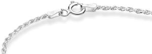 Miabella 925 Sterling Silver Solid 1.5mm Diamond-Cut Braided Rope Chain Anklet Ankle Bracelet for Women, Made in Italy - Image 2