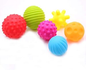 6 Pack Sensory Balls Set for Babies, Soft & Textured Balls with Bright Colors and Sounds for Baby Toddler - Image 3