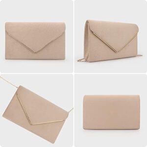 BBjinronjy Clutch Purse for Women Evening Bags Handbags for Wedding Party Cocktail Prom Faux Suede Crossbody Shoulder Bag - Image 7