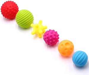 6 Pack Sensory Balls Set for Babies, Soft & Textured Balls with Bright Colors and Sounds for Baby Toddler - Image 5