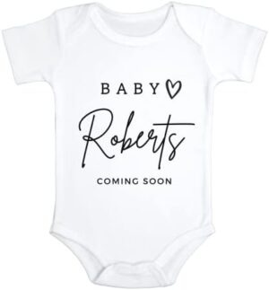 Custom Baby Pregnancy Announcement Bodysuit - Image 2