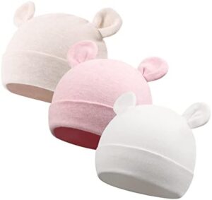 Cotton Newborn Baby Girls Hat Spring Newborn Boys Hat Cute Rabbit Infant Beanie