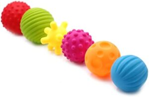 6 Pack Sensory Balls Set for Babies, Soft & Textured Balls with Bright Colors and Sounds for Baby Toddler - Image 4