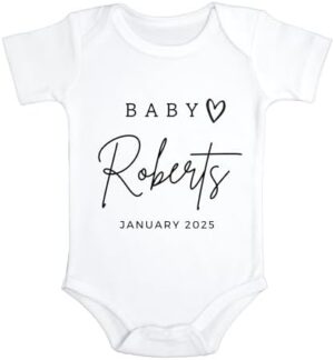 Custom Baby Pregnancy Announcement Bodysuit