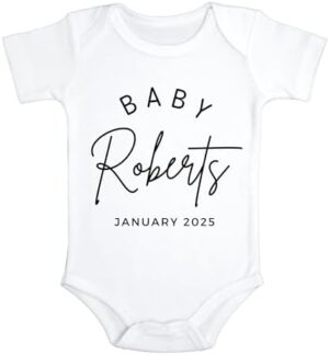 Custom Baby Pregnancy Announcement Bodysuit