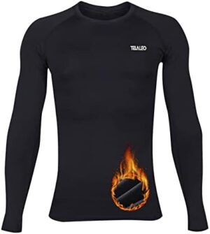 TELALEO Boys' Girls' Long Sleeve Compression Shirts Thermal Fleece Lined Kids Athletic Sports Tops Leggings Baselayer Set - Image 5