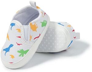 Meckior Infant Baby Girls Boys Canvas Shoes Soft Sole Toddler Slip On Newborn Crib Moccasins Casual Sneaker Austin Boy's Flat Lazy Loafers First Walkers Skate Shoe