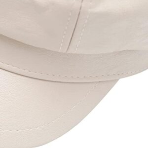 ZLYC Womens PU Leather Newsboy Caps Gatsby Cabbie Hat for Girls - Image 8