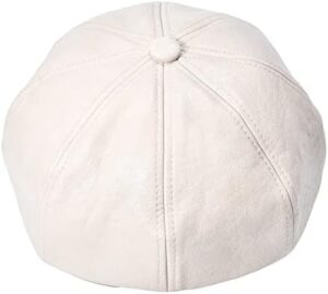 ZLYC Womens PU Leather Newsboy Caps Gatsby Cabbie Hat for Girls - Image 6