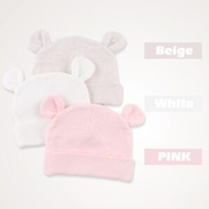 Cotton Newborn Baby Girls Hat Spring Newborn Boys Hat Cute Rabbit Infant Beanie - Image 4