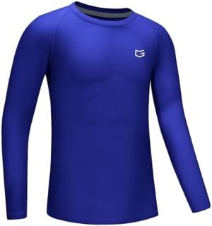 G Gradual Boys Youth Compression Shirt Long Sleeve Football Baseball Undershirt Quick Dry Sports Base Layer for Boy