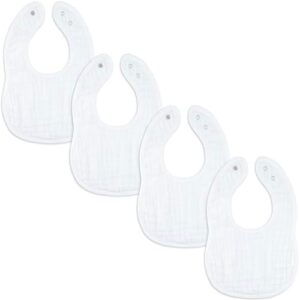 Comfy Cubs Muslin Baby Bibs, Drool Bibs, Adjustable with Easy Snaps, Teething & Drooling, Absorbent Bibs for Boys & Girls