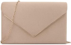 BBjinronjy Clutch Purse for Women Evening Bags Handbags for Wedding Party Cocktail Prom Faux Suede Crossbody Shoulder Bag