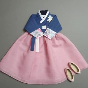 Korean Baby Girl Hanbok for 100~15y/o Floral Embroidery Sleeves Hanbok Brooch Inlcuded Girl Baby Kids - Image 4