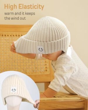 FURTALK Baby Beanie Winter Warm Hats Fleece Lined with Earflap Cute Knit Kids Caps - Image 6