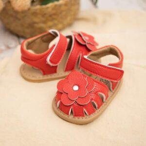 Babelvit Infant Baby Girl Boy Sandals Comfort Premium Summer Outdoor Casual Beach Shoes with Flower Bowknot Anti Slip Rubber Sole Newborn Toddler Prewalker First Walking Shoes - Image 4