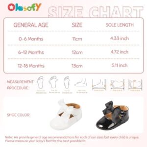 ohsofy Infant Baby Girls Mary Jane Flats Non-Slip Bowknot Princess Wedding Dress Shoes Toddler Crib Shoes - Image 6