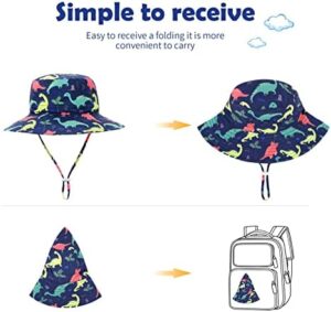 Baby Sun Hat UPF 50+ Sun Protective Toddler Bucket Hat Summer Kids Beach Hats Wide Brim Outdoor Play Hat for Boys Girls - Image 6