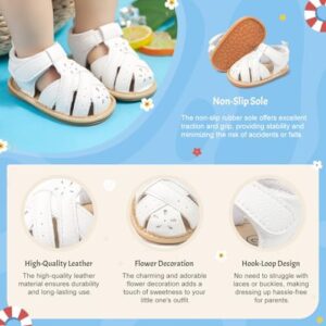 KIDSUN Baby Infant Girls Boys Sandals Non Slip Rubber Sole Summer Beach Outdoor First Walker Crib Shoes - Image 3