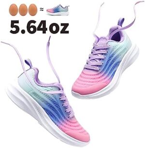 DREAM PAIRS Girls Boys Shoes Kids Tennis Sparkle Glitter Lace up Athletic Running Sneakers - Image 3