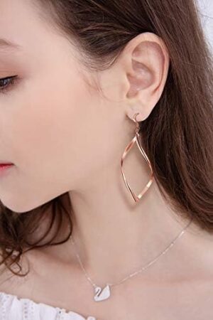 16 Pairs Silver Dangle Earrings For Women,Trendy Diamond Stud Earrings For Women, Hypoallergenic Earrings Dangling for Teen Girls - Image 3