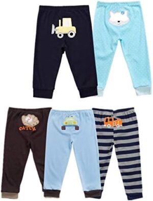 Monvecle Unisex Baby Multi Pieces Newborn to Toddler Cotton Long Pants Shorts Gift Sets - Image 3