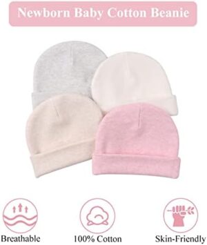 Zsedrut Spring Infant Hospital Beanie Newborn Baby Girls Cotton Hat Tolddler Boy Soft Double-Layer Hat - Image 5