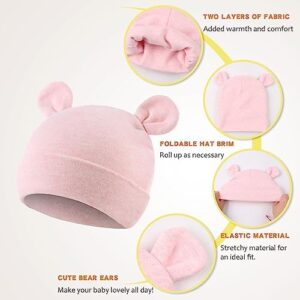 Cotton Newborn Baby Girls Hat Spring Newborn Boys Hat Cute Rabbit Infant Beanie - Image 5