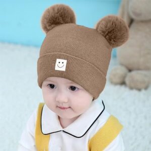 Baby Beanie Hat Toddler Infant Winter Knitted Hat Kids Soft Warm Pom Pom Beanie Cap for Boys Girls - Image 6