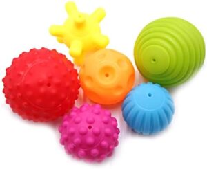 6 Pack Sensory Balls Set for Babies, Soft & Textured Balls with Bright Colors and Sounds for Baby Toddler - Image 2