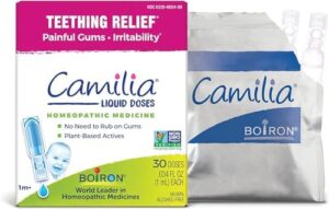 Boiron Camilia Teething Drops for Daytime and Nighttime Relief of Painful or Swollen Gums and Irritability in Babies - 30 Count