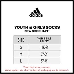 adidas Athletic Cushioned Crew Socks(6 pairs)for kids boys girls,durable breathable - Image 6