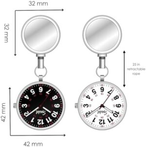 Speidel Nurse Fob Scrub Watch for Medical Professionals, Clip on Watch with Second Hand, Easy to Read, Retractable Rope - Image 4