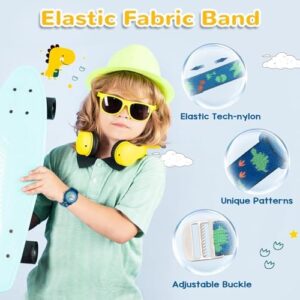 Kids Watch with Elastic Fabric Strap, Waterproof Analog Watch for Kids Ages 3-12 | Kids First Watch | Fun Learning Timepiece | Ideal Gift for Toddler & Children - Image 2