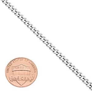 Miabella Solid 925 Sterling Silver Italian 3.5mm Diamond Cut Cuban Link Curb Chain Anklet for Women, Made in Italy - Image 5