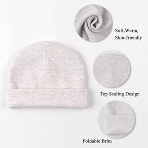 Zsedrut Spring Infant Hospital Beanie Newborn Baby Girls Cotton Hat Tolddler Boy Soft Double-Layer Hat - Image 2