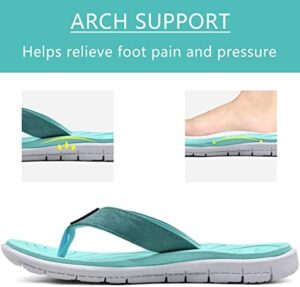 KuaiLu Women's Non-Slip Casual Arch Support Flip Flops Comfortable Summer Beach Thong Sandals - Image 3