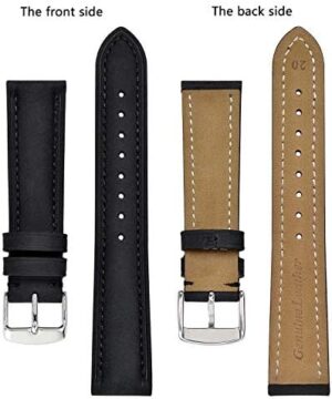 BISONSTRAP Watch Strap, Vintage Leather Replacement Bracelet, Band Width-14mm 15mm 16mm 17mm 18mm 19mm 20mm 21mm 22mm 23mm 24mm - Image 3