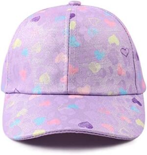 Girls Baseball Cap Kids Cute Sun Hat Adjustable Trucker Hats Toddler Rainbow Floral Ponytail Caps Spring Summer - Image 2