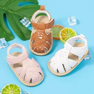 KIDSUN Baby Infant Girls Boys Sandals Non Slip Rubber Sole Summer Beach Outdoor First Walker Crib Shoes - Image 2